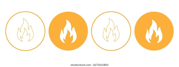 Sammlung von Feuersymbolen, Vektorgrafik