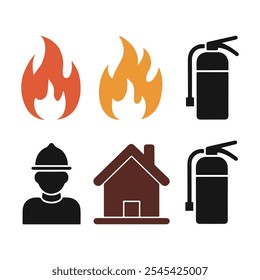 A set of fire vector illustration design