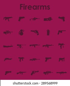 It is a set of firearms simple web icons