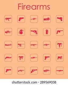 It is a set of firearms simple web icons