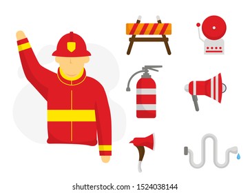 set of firefighters element collection