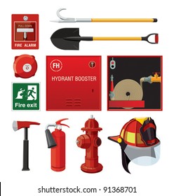 Set of firefighting equipment