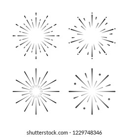 Set of firework explosion vectors