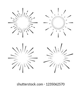 Set of firework explosion vectors