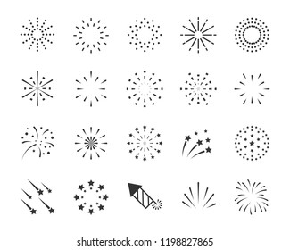 set of firework icons