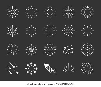 set of firework icons