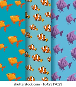 set fish aquarium icon