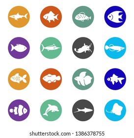 Set of Fish Icon design modern concept, Fish symbol vector, ready for web and print 