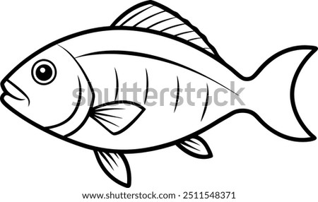 Set of fish. Fish icon vector isolated on white black background. food illustration sign collection. Fish icon