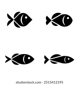 Set of Fish logo. Icon design. Template elements