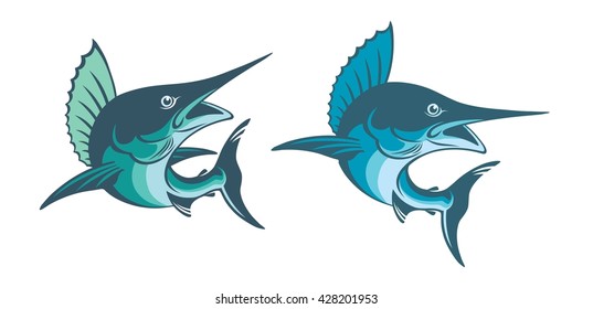 set of fish marlin