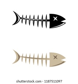 a set of fish skeleton icons