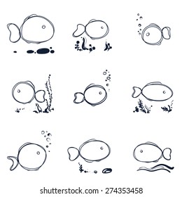 Set of fishes.