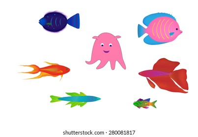 Set of fishes