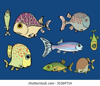 Set of fishes