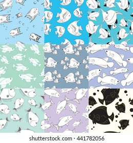 set of fishes 