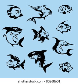 Set of fishes