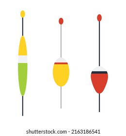 Set of fishing floats. Vector illustration.
