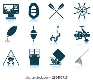 Set of fishing icons