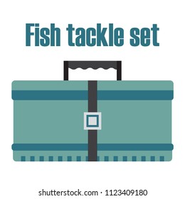 A set of fishing tackle. Vector illustration. EPS 10.