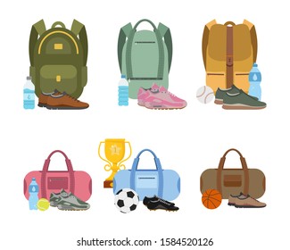 Set for fitness, accessories for the gym. 