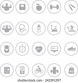 Set of Fitness And Health Icons