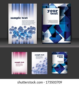 Set of Five Abstract Flyer Designs