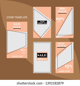 set of five abstract vector banners for social networks stories.modern template design for web.