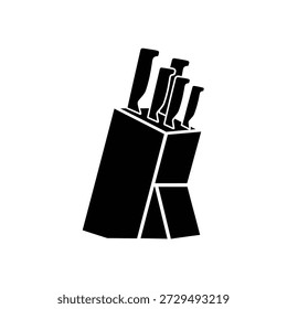 Set of five black pencils in holder vector illustration flat design