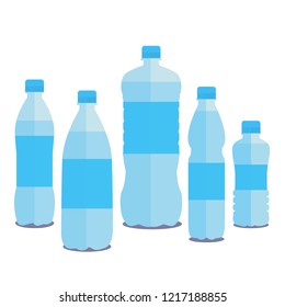 SEt of five bottles of pure water