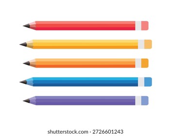 Conjunto de cinco lápices de colores