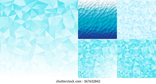 Set of five editable abstract vector background. Eps 10 vector illustration. Used opacity mask of background. A modern business concept project.