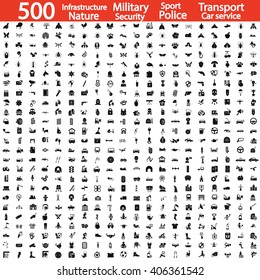 Set of five hundred universal icons