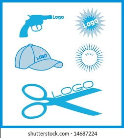 set five icons logo