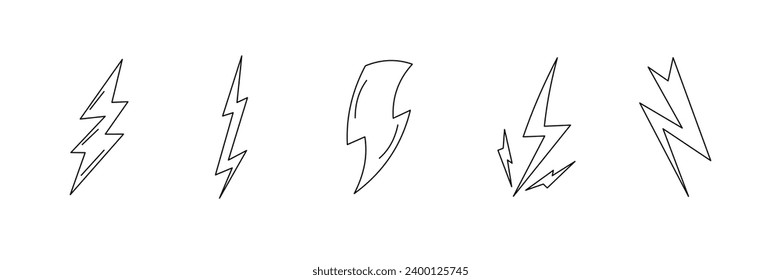 Set of Five lightning Line Element