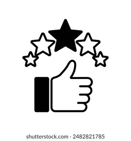 Set of five star Customer rating review icons collection. Containing 5 stars, feedback, best, satisfaction, experience, quality, comment, response, testimonials service symbol. Vector Illustration.