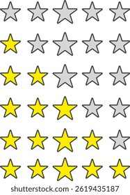 Set of five star customer review icon. product feedback. Premium quality customers service. customer product reviews icons. rating stars badges
