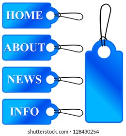 Set from five web of icons on a white background
