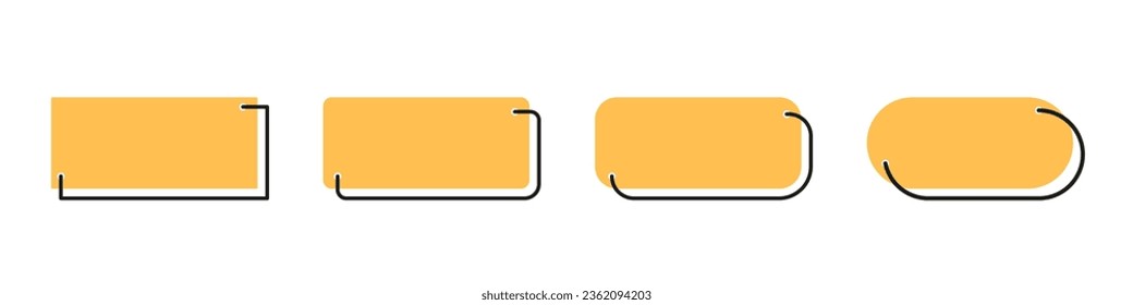 Set von Flag-Symbolen verschiedener Formen flache Abbildung