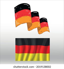 set of flag Germany icon line isolated or logo isolated sign symbol vector, outline and stroke style Collection of high-quality color style vector illustration,