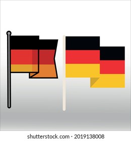set of flag Germany icon line isolated or logo isolated sign symbol vector, outline and stroke style Collection of high-quality color style vector illustration,