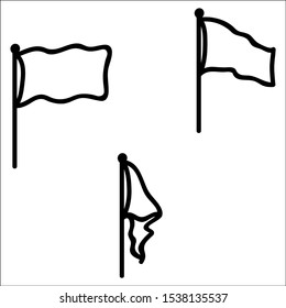 Set of flag icons. Vector illustration.