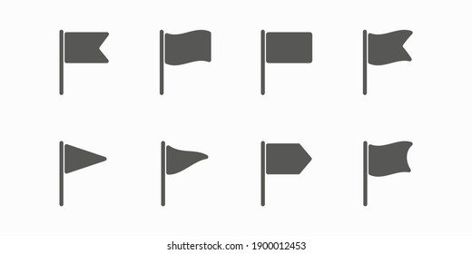 Set of flag icons vector illustration