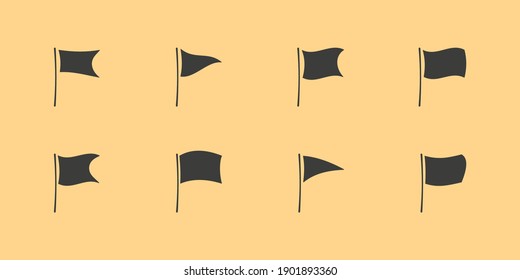 Set of flag icons vector illustration