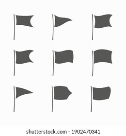 Set of flag icons vector illustration