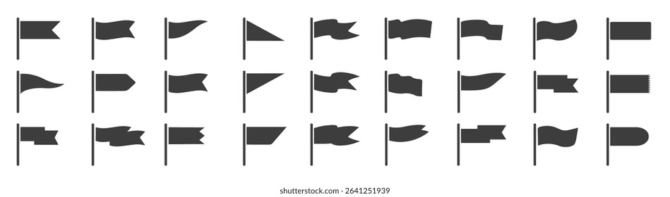 Set of flag icons vector illustration