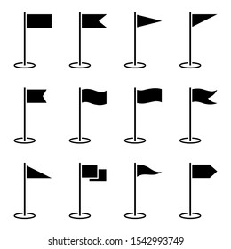 Set of flag icons. Vector symbol on white background.