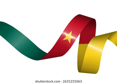 Conjunto de cinta de bandera con colores de Camerún para la decoración de la celebración del día de la independencia
