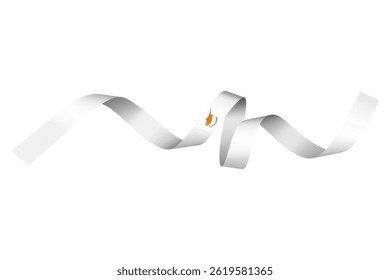 Set of flag ribbon with colors of Cyprus  for independence day celebration decoration