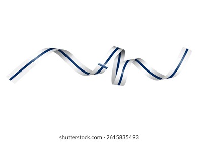 Set of flag ribbon with colors of Finland for independence day celebration decoration
